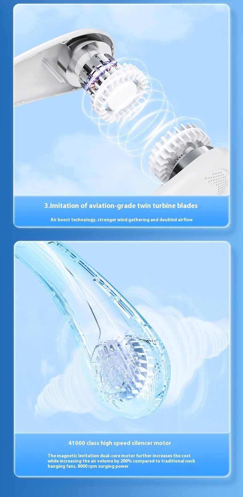 Halter Bladeless Fan Mini Portable