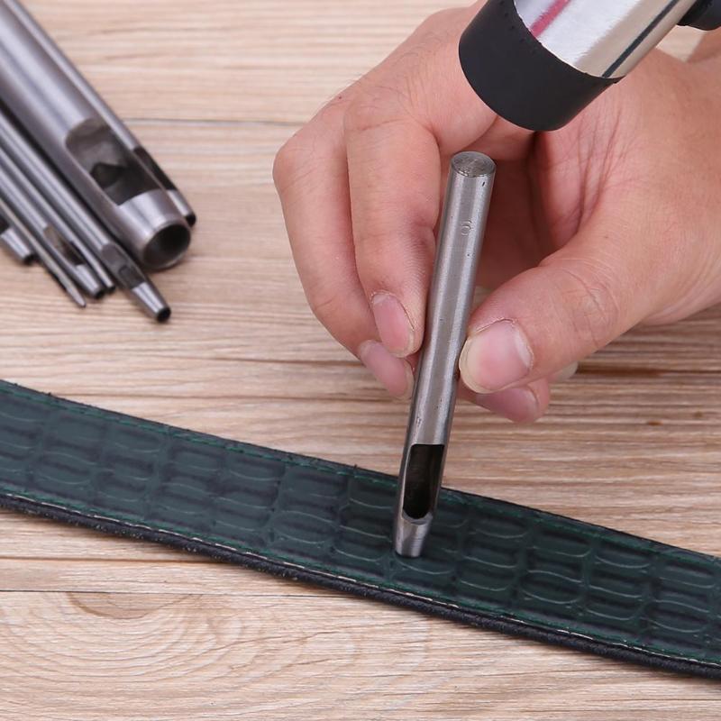 Premium Leather Hole Punch Set – Heavy Duty Belt & Craft Punching Tool Kit (Multiple Sizes)