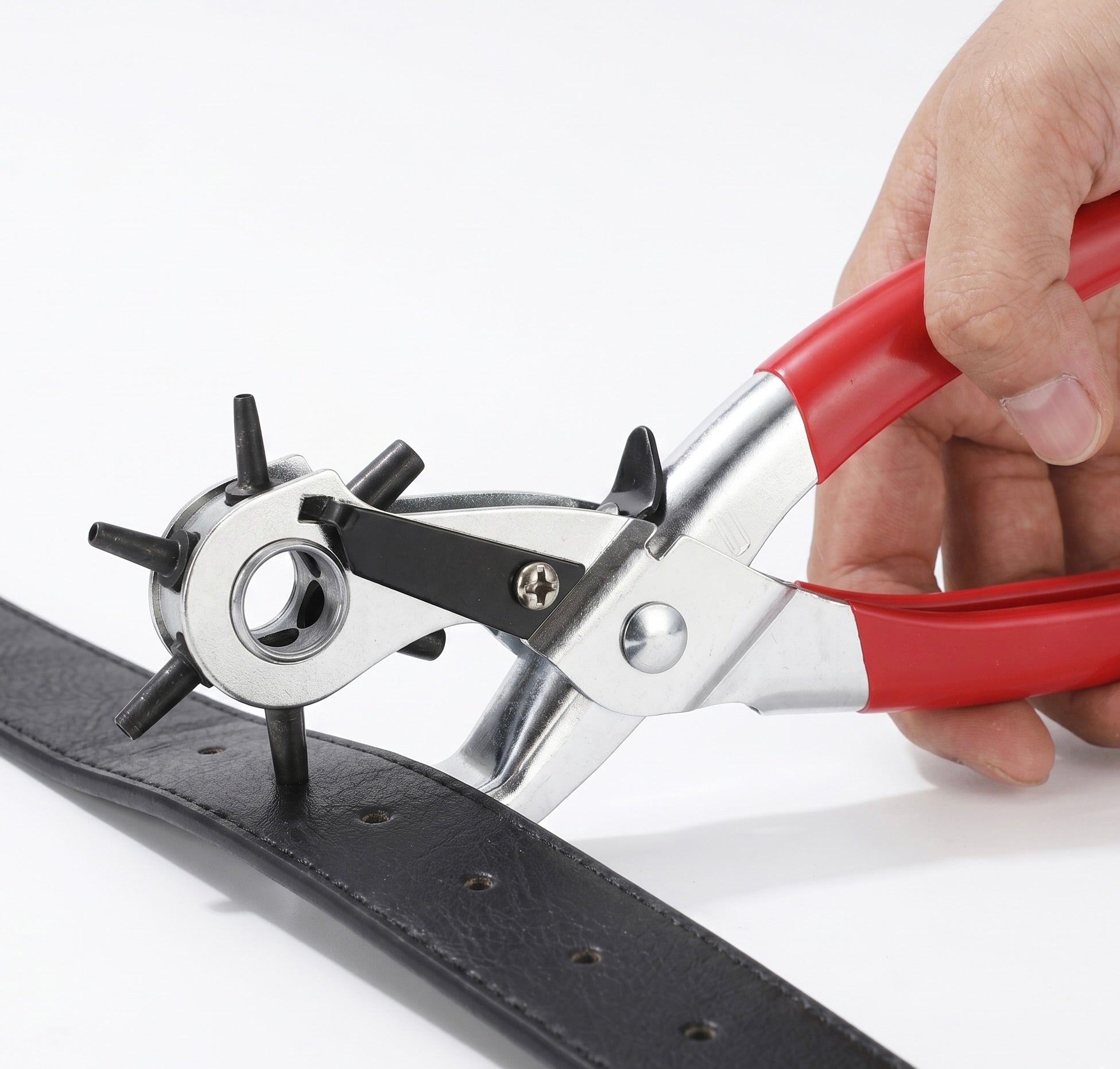 Heavy-Duty Rotary Leather Hole Punch Tool