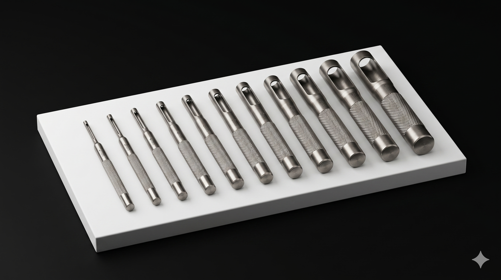 Premium Leather Hole Punch Set – Heavy Duty Belt & Craft Punching Tool Kit (Multiple Sizes)